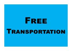 Free Transportation button